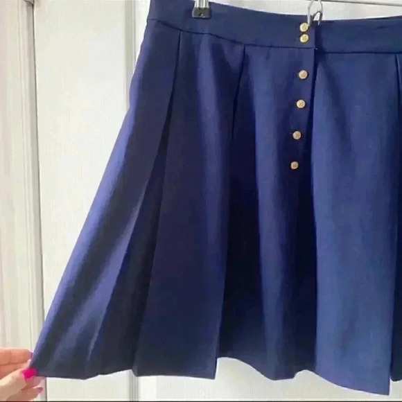 Tommy Hilfiger Pleated A-Line Mini Skirt Tennis Prep Kilt Navy Blue Size 10 - Picture 5 of 15